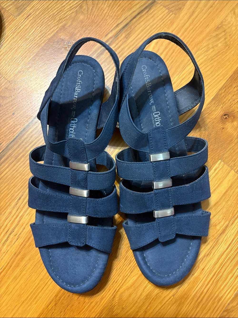 croft & barrow Navy Strappy Slingback Sandals